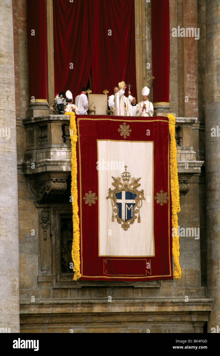 Papst Johannes Paul II. im Petersdom, Vatikan, Rom Stockfoto