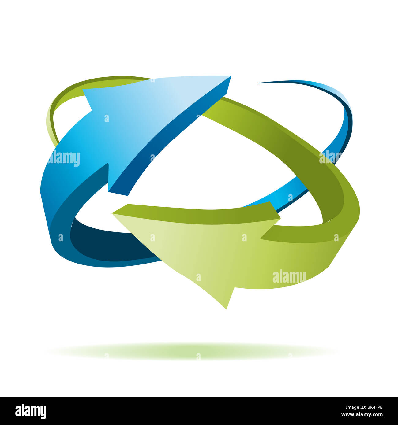 3D Internet Symbol Symbol Pfeile Stockfoto