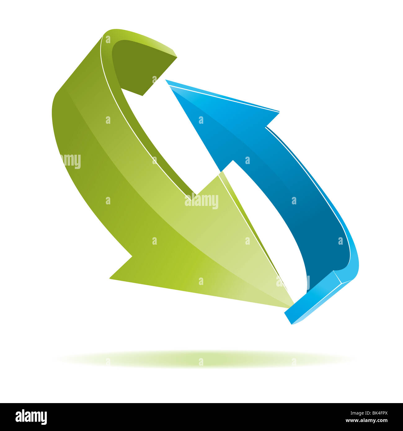 3D Internet Symbol Pfeile gelb Stockfoto