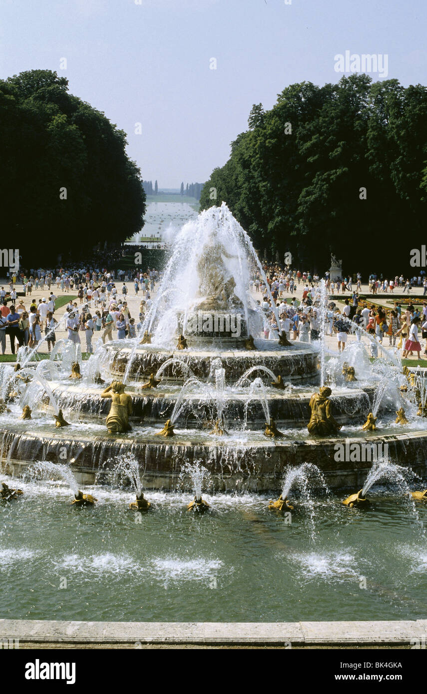 Brunnen der Latona in Palais de Versailles Stockfoto