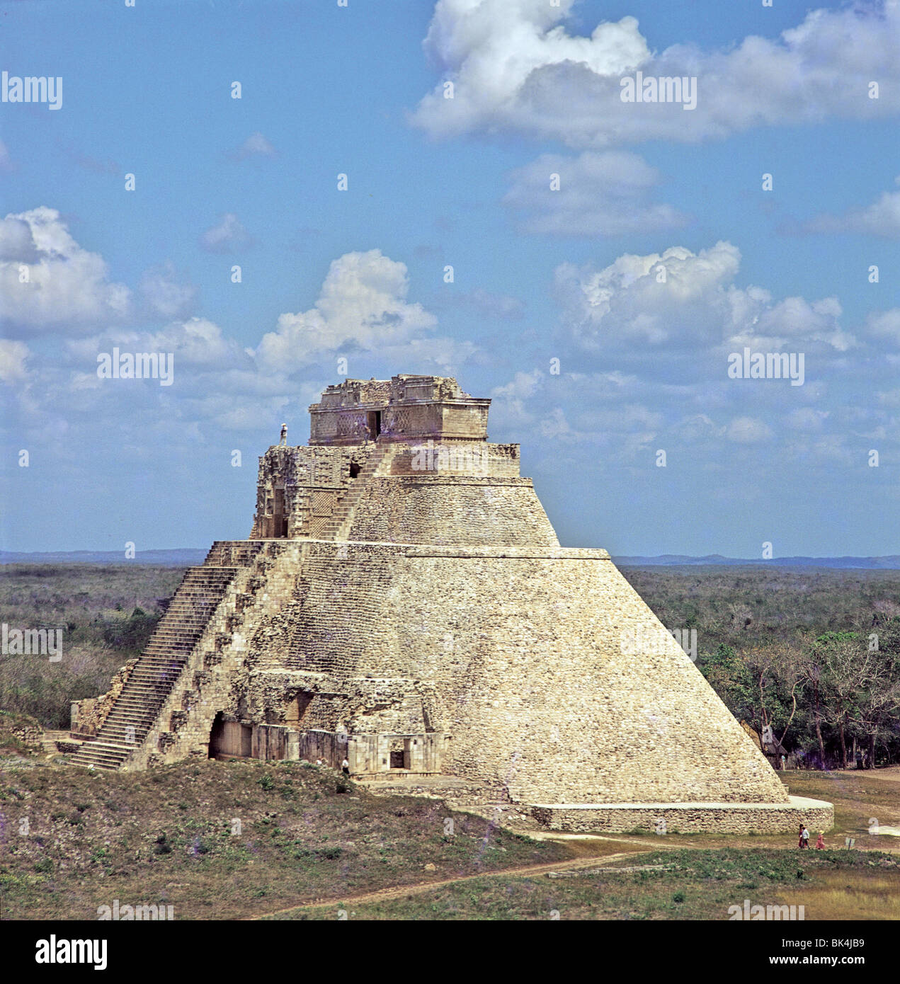 Pyramide des Zauberers in Uxmal, Mexiko Stockfoto