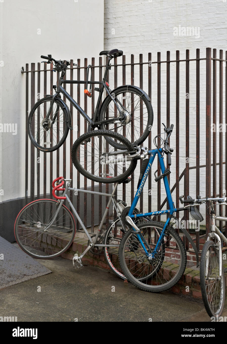 Fahrrad-Parken in London, England. Stockfoto