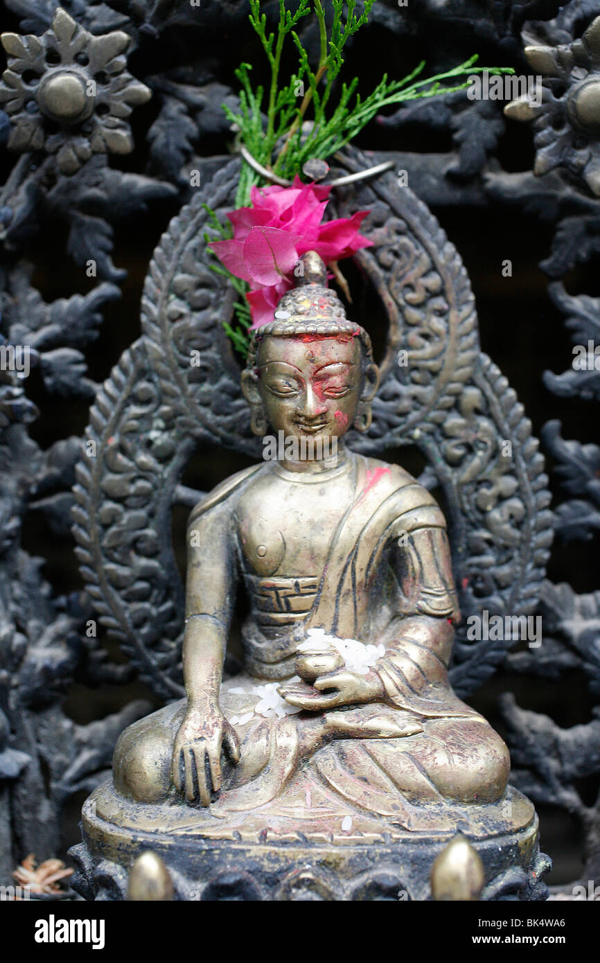 Statue des Buddha, Patan, Nepal, Asien Stockfoto