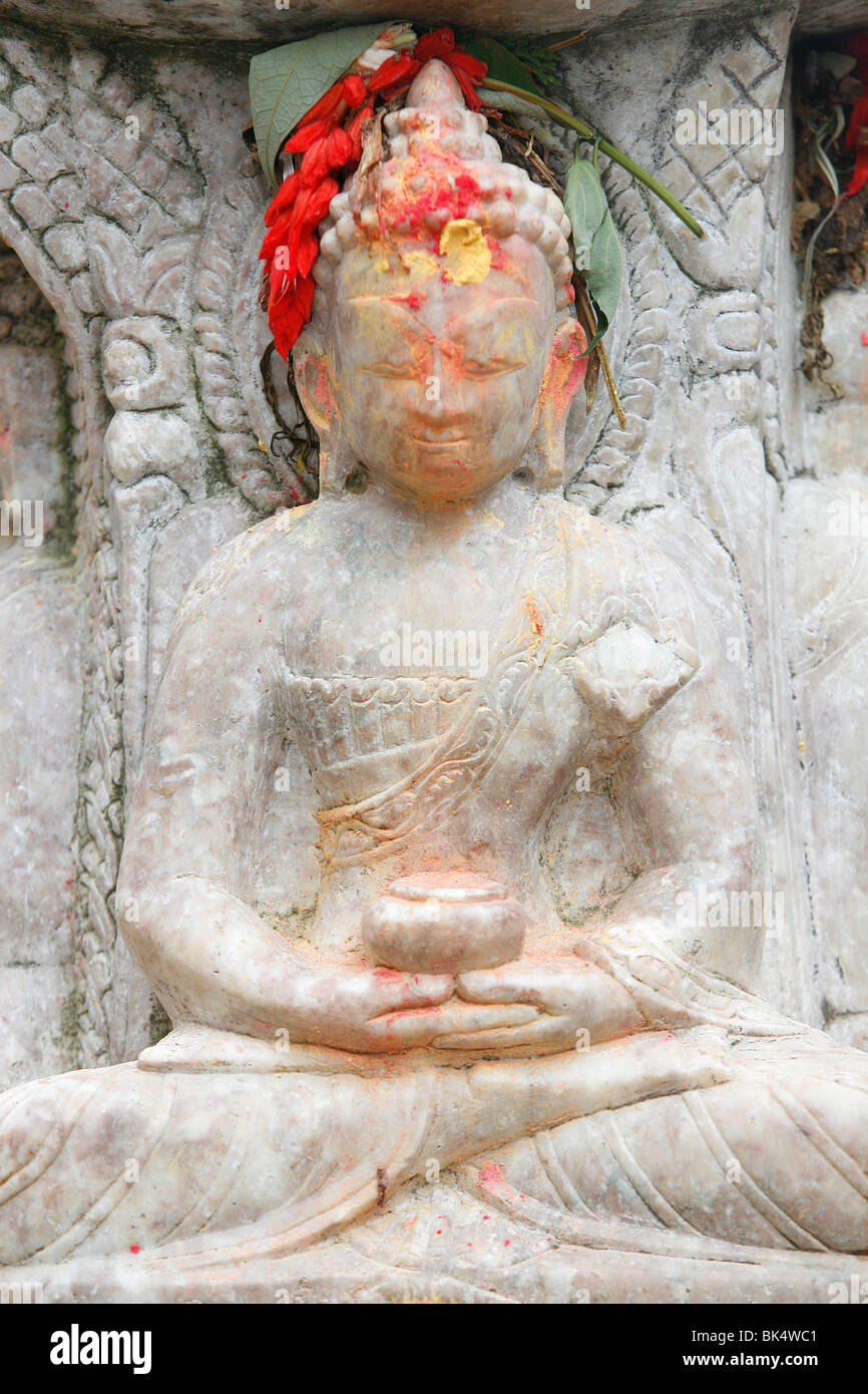 Buddha in Meditation, Kirtipur, Nepal, Asien Stockfoto