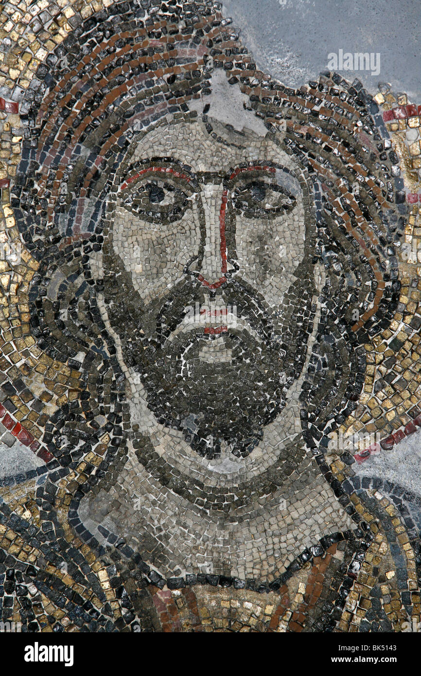 Mosaik des Christus in der Golgatha-Kapelle in der Kirche des Heiligen Grabes in Jerusalem, Israel, Nahost Stockfoto