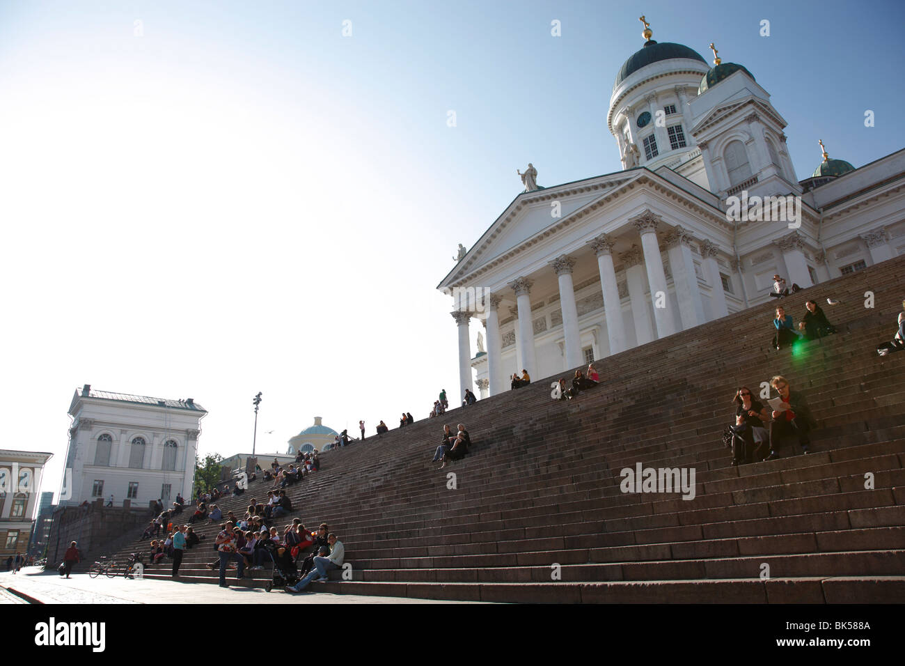 Senate Square und lutherische Kathedrale, Helsinki, Finnland, Skandinavien, Europa Stockfoto
