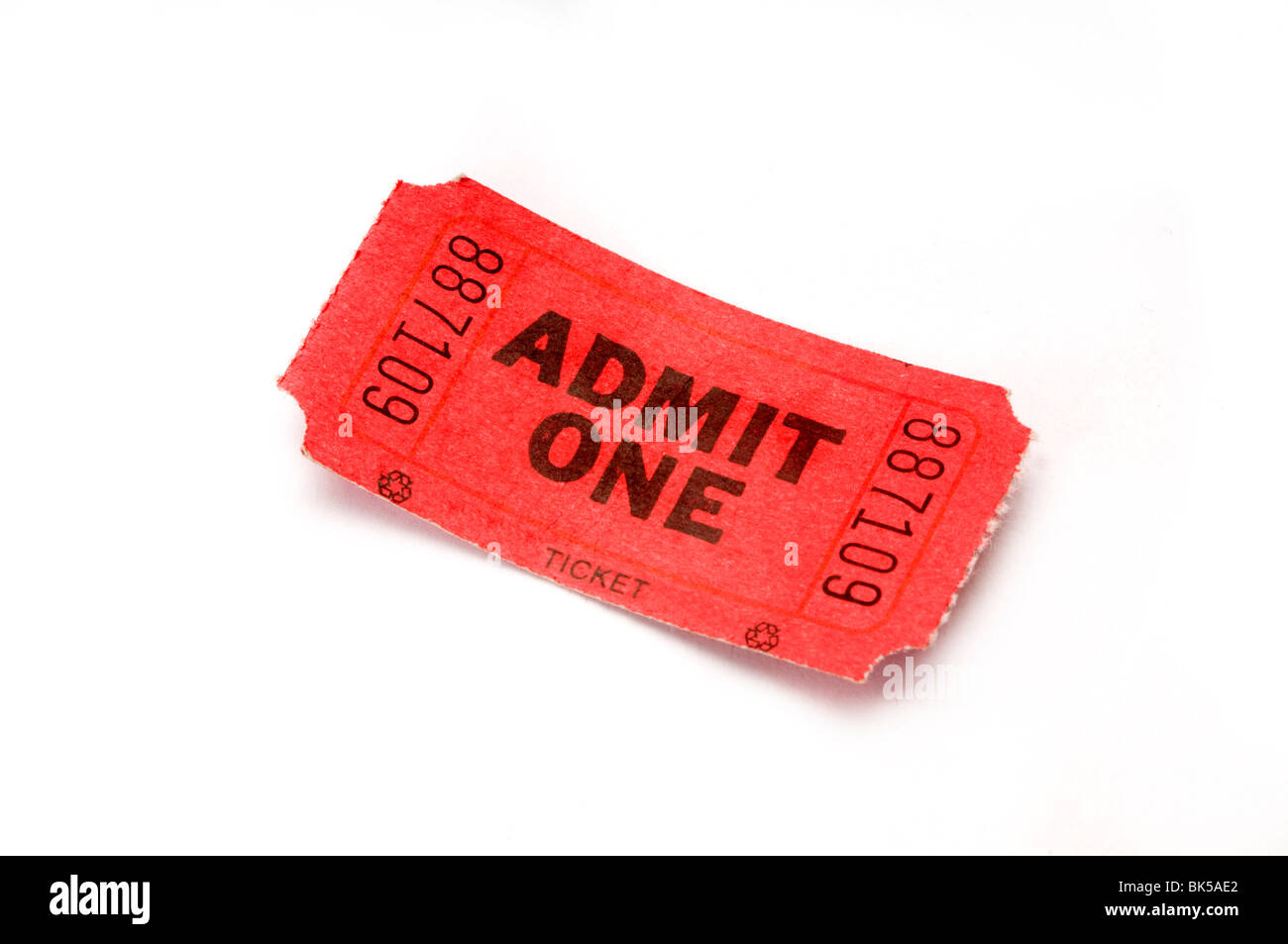 roten Film-Event-tickets Stockfoto