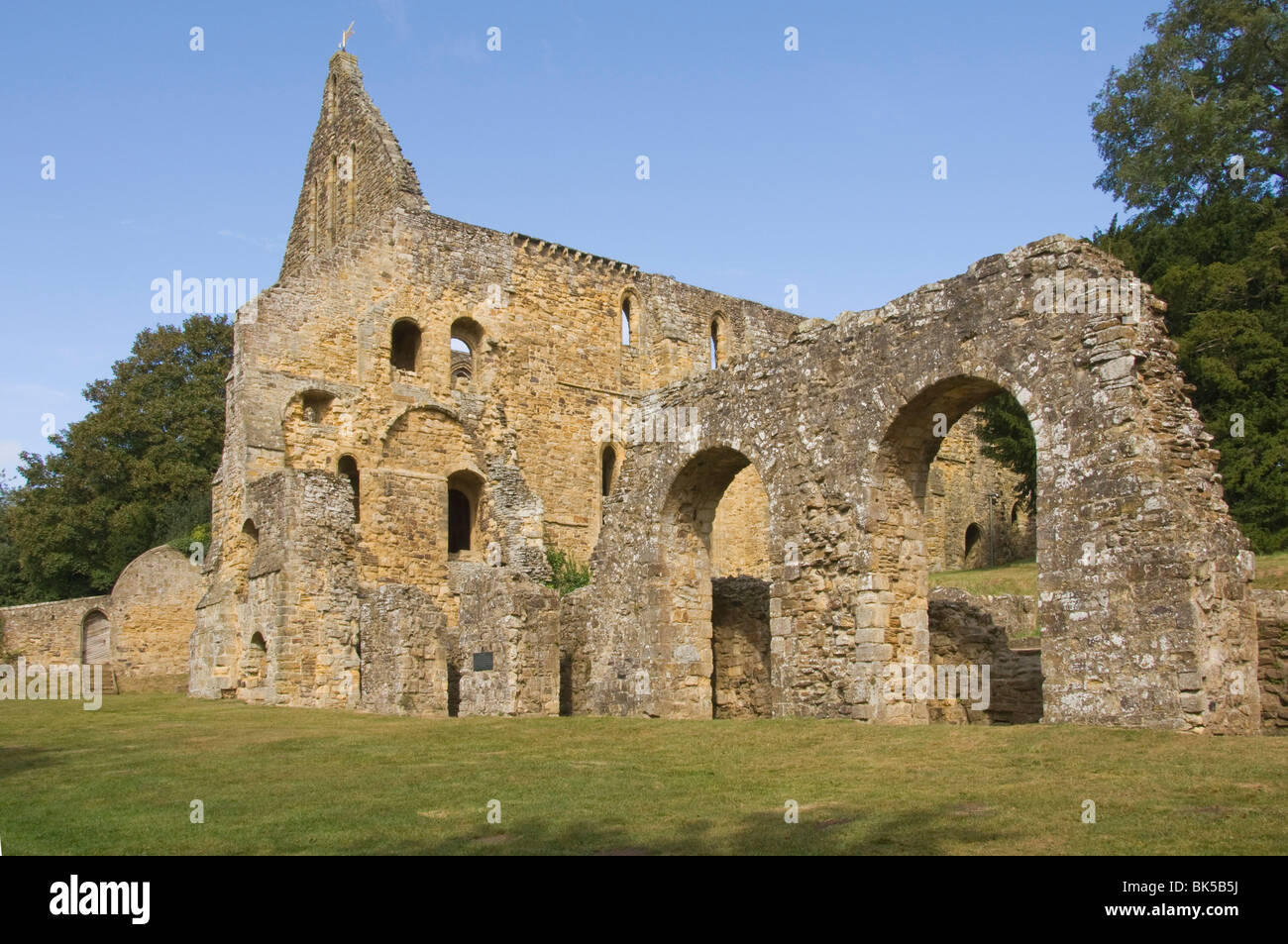 Battle Abbey, gebaut von Wilhelm den Eroberer nach der Schlacht Hastings 1066, Battle, East Sussex, England, Vereinigtes Königreich Stockfoto