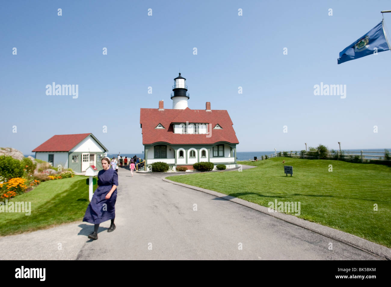 Portland Head Leuchtturm in Cape Elizabeth, Maine Stockfoto