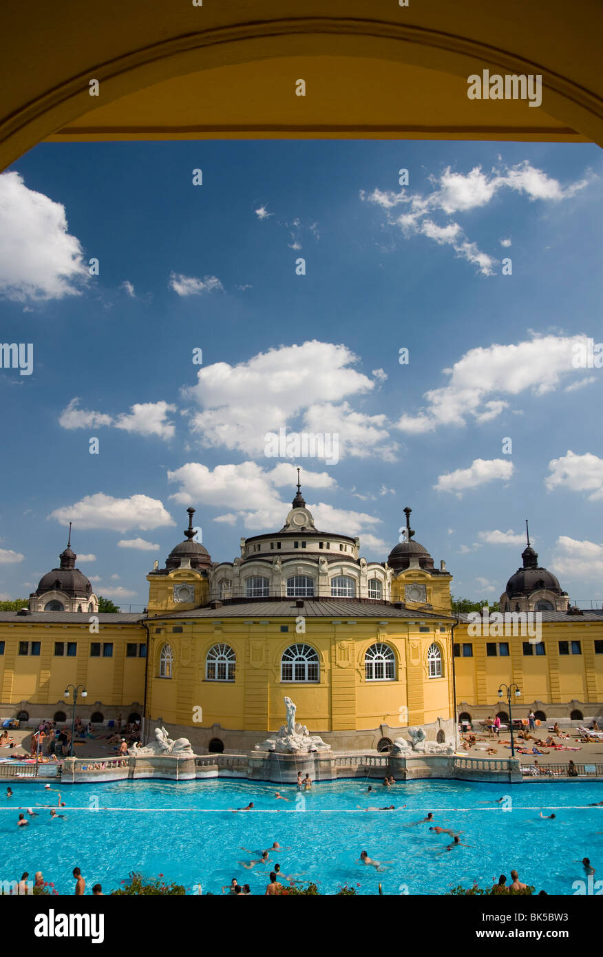 Das Széchenyi Bad, Budapest, Ungarn, Europa Stockfoto