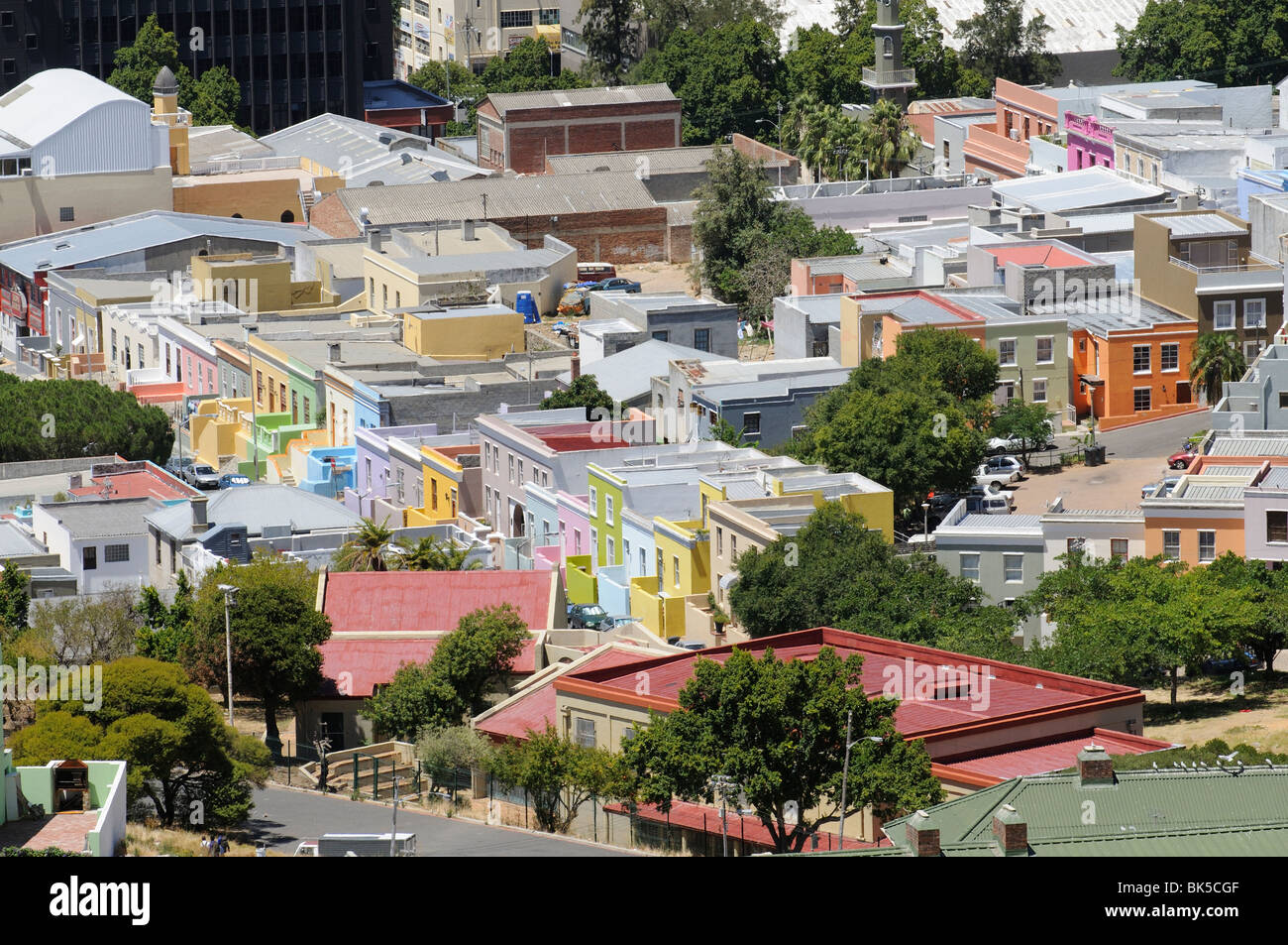 Cape Town South Africa Stadtzentrum der historischen bunten Gebäude im Quartier Malay Stockfoto