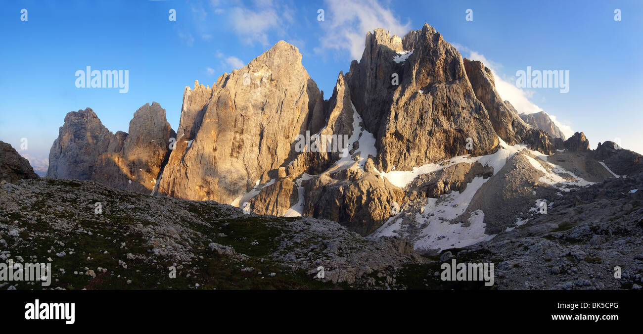 Pale di San Martino - Dolomiti-Italien - Ansicht der Cima di focobon Stockfoto