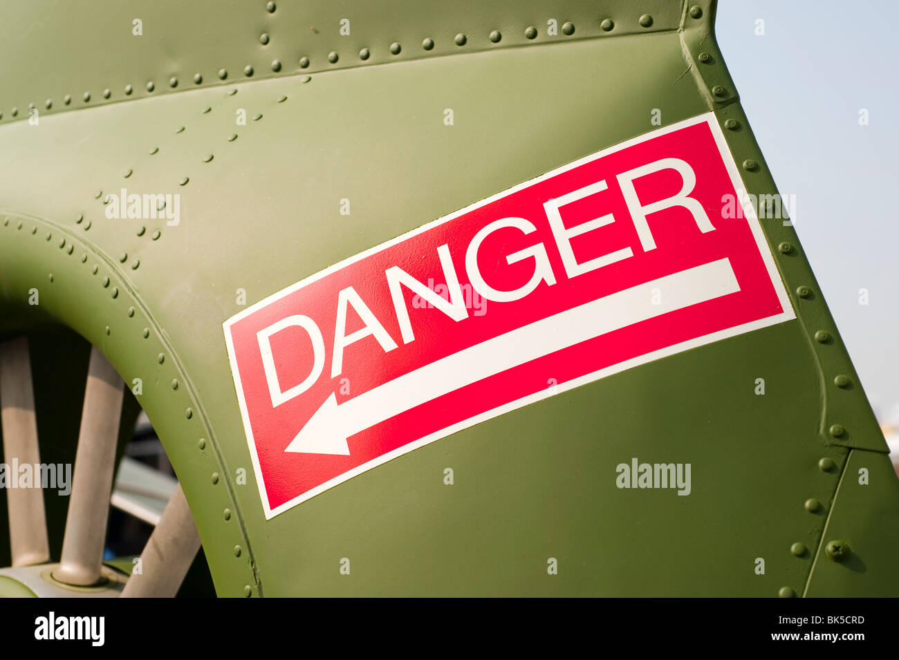 GEFAHR Hubschrauber Heckrotor Markierungen USAF 75mm