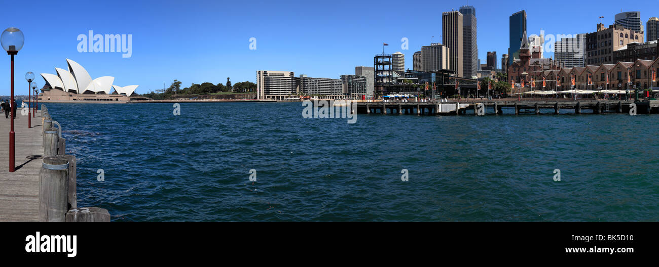 Große hochauflösende Panorama von Sydney Cove und das Sydney Opera House Stockfoto