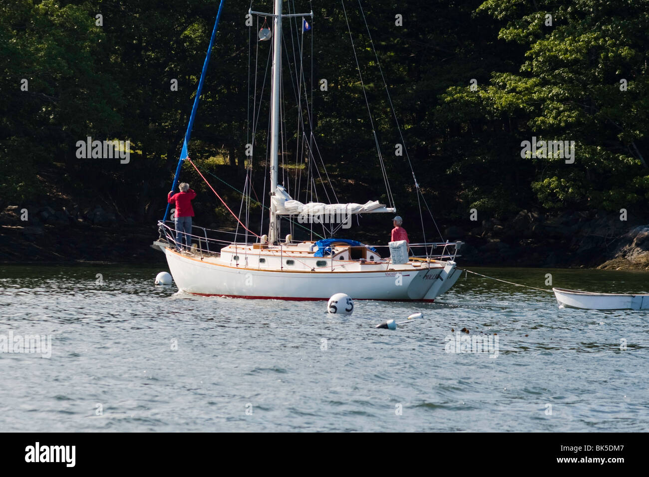 Holen einen Liegeplatz In Robinhood, Maine Stockfoto