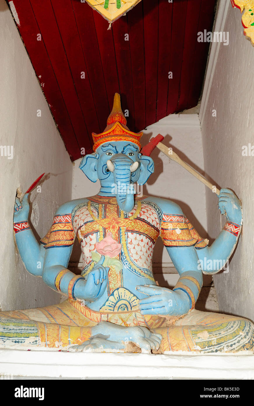 Hindu Gott Ganesh in Wat Phrathat Doi Suthep Tempel, Thailand, Südostasien Stockfoto
