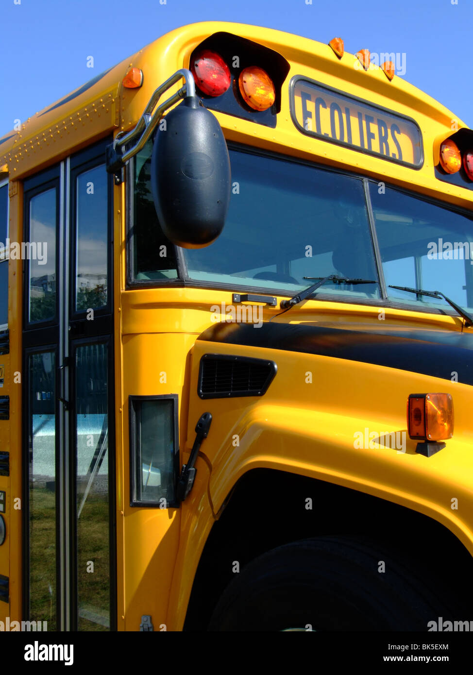 Detail eines Schulbusses in Montreal Stockfoto