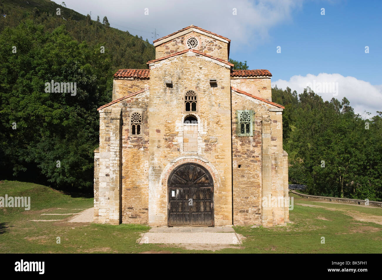 Königliche Kapelle der Sommer Palast von Ramiro i., UNESCO-Weltkulturerbe, Oviedo, Asturien, Spanien Stockfoto