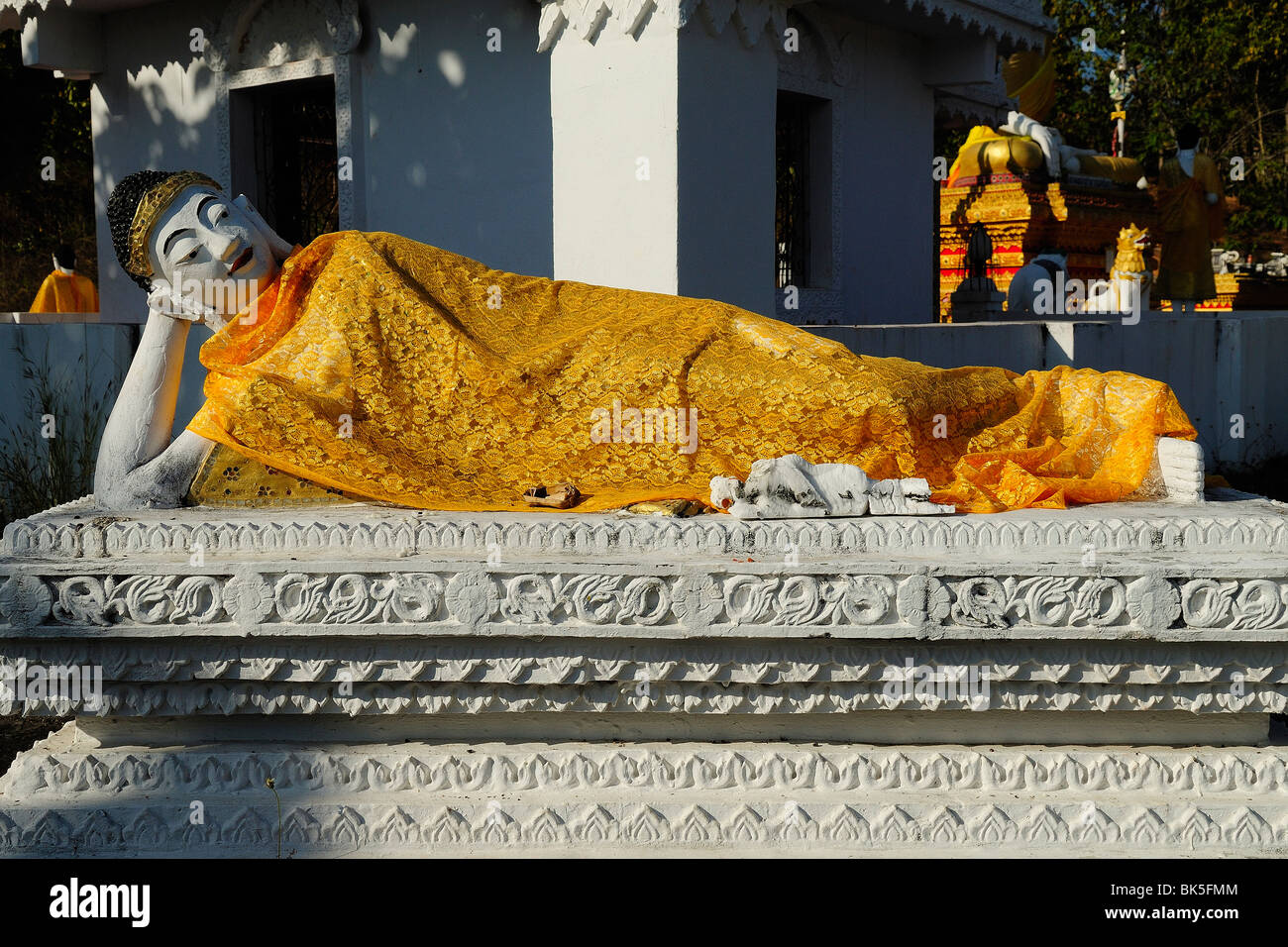 Buddha Figur im Wat Phra Non-Tempel in Mae Hong Son, Thailand, Südostasien Stockfoto