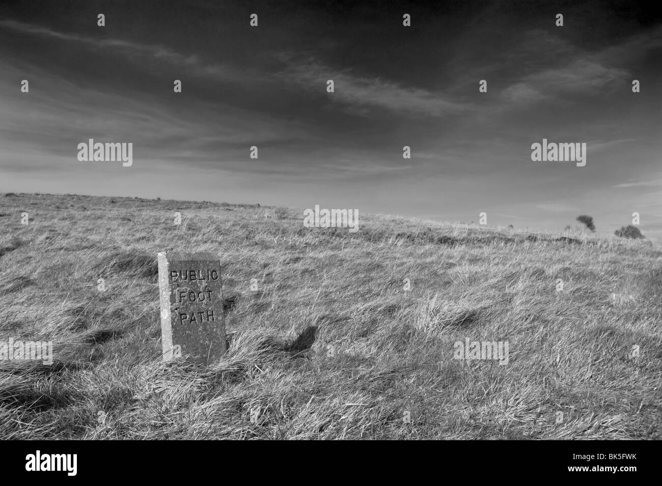 Öffentlichen Fußweg Zeichen Stockfoto