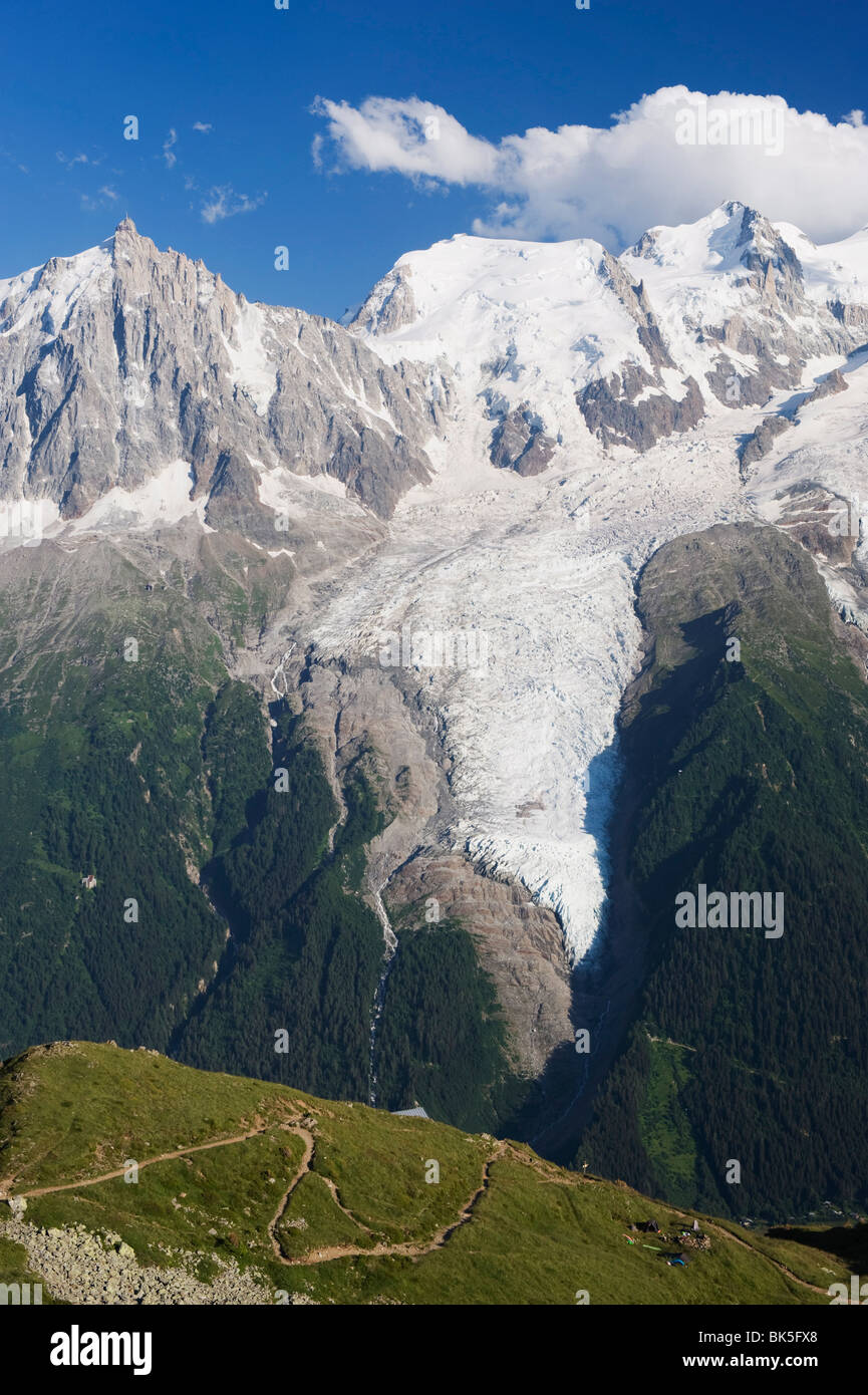 Les Boissons Gletscher, das Tal von Chamonix, Rhône-Alpes, Frankreich Stockfoto