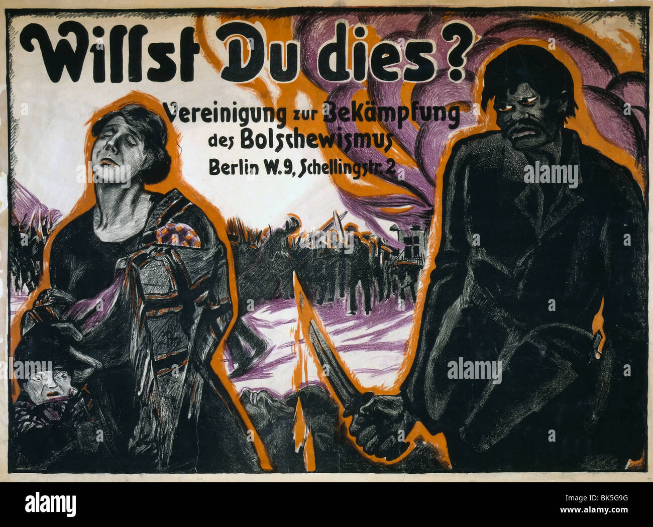 Ist das, was Sie wollen? Verein zur Bekämpfung des Bolschewismus.  Anti-bolschewistischen Plakat, 1919 Stockfoto