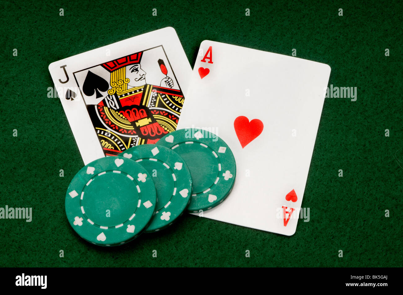 Spielkarten Glücksspiele Stockfoto