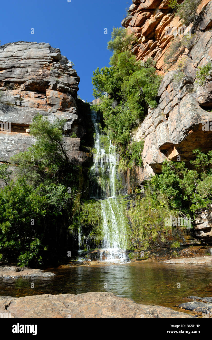 Wasserfall in Cedarberg Mountains, Südafrika, Afrika Stockfoto