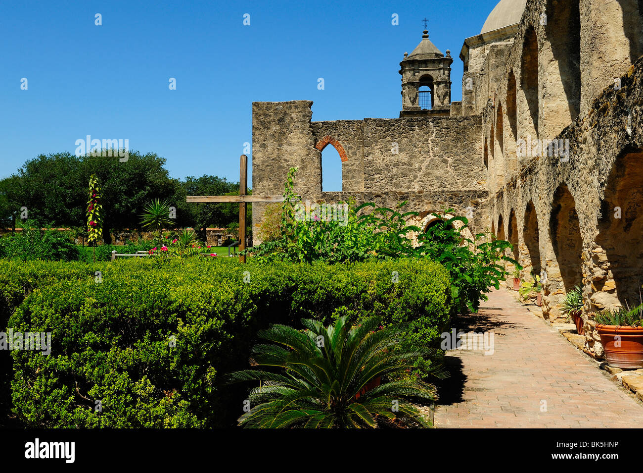 Spanische mission Kirche San José, 1720 Stockfoto