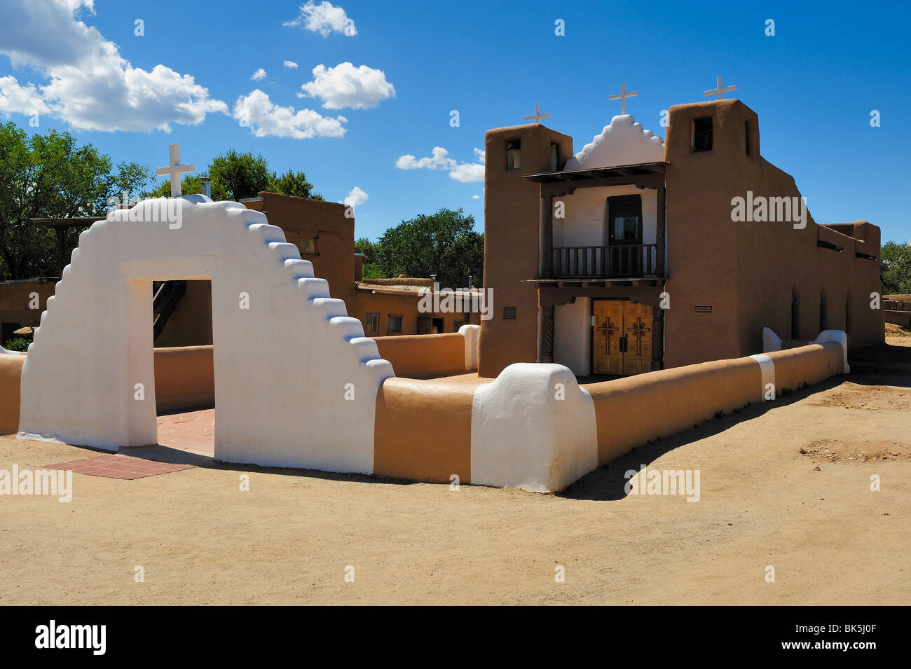 Kapelle San Geronimo oder Hieronymus von Taos Pueblo, New Mexico Stockfoto