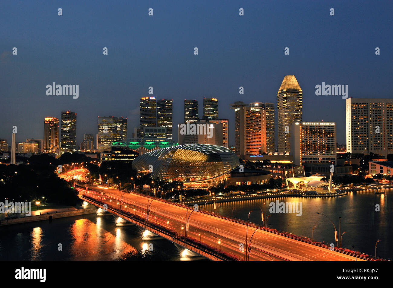 Ansicht der Esplanade, Singapur, Südostasien, Asien Stockfoto