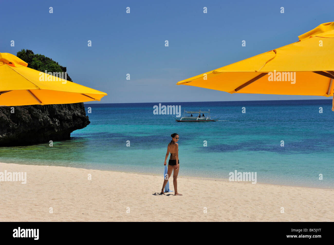 Strand, Shangri-La Boracay Resort &amp; Spa in Boracay, Philippinen, Südostasien, Asien Stockfoto