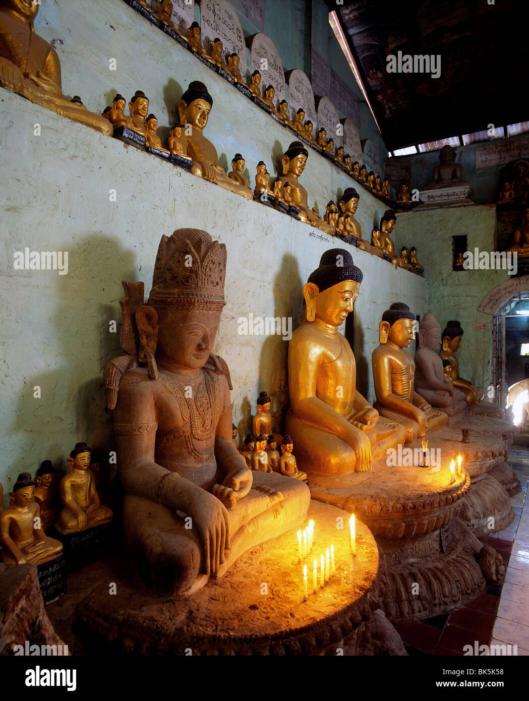 Ruinen von Mrauk-U, Shitthaung Tempel, Arakan, Myanmar (Burma), Asien Stockfoto