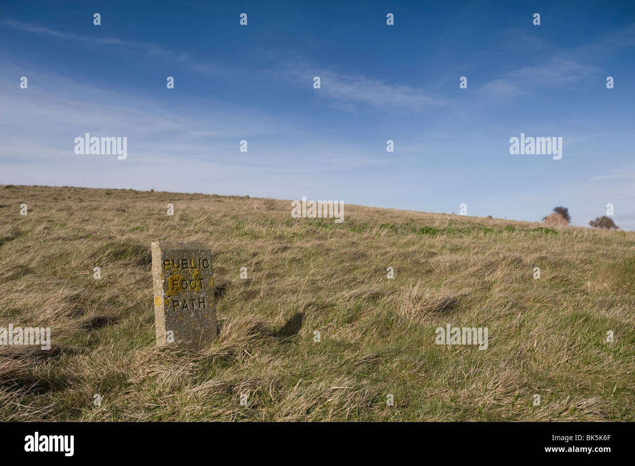 Öffentlichen Fußweg Zeichen Stockfoto