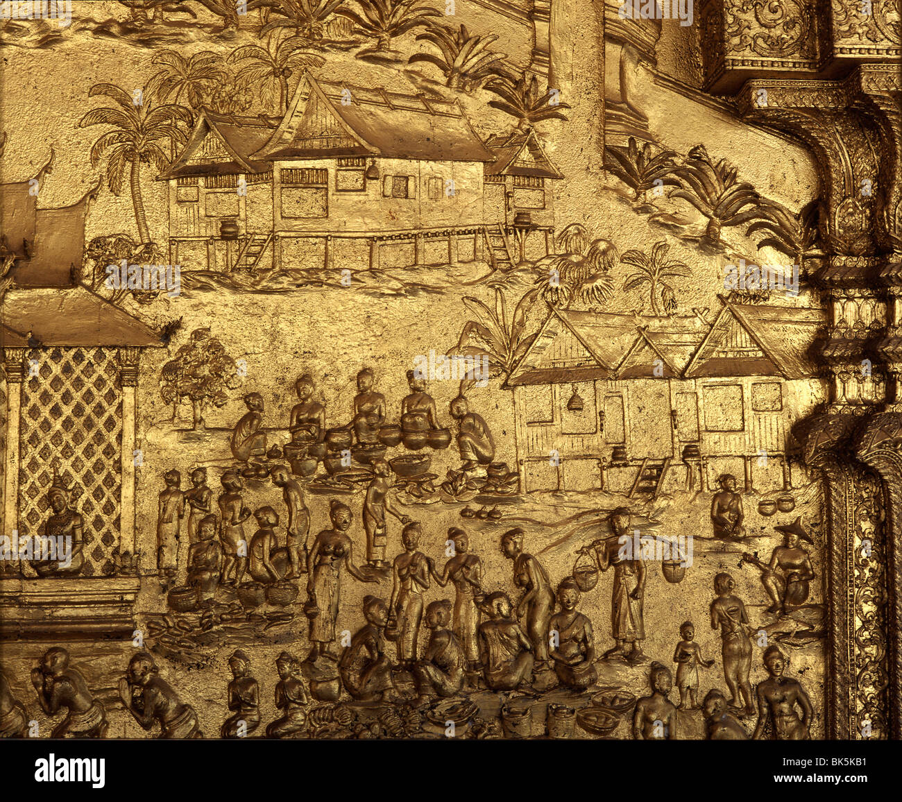 Wat Mai Suwannaphumaham, Luang Prabang, UNESCO-Weltkulturerbe, Laos, Indochina, Südostasien, Asien Stockfoto