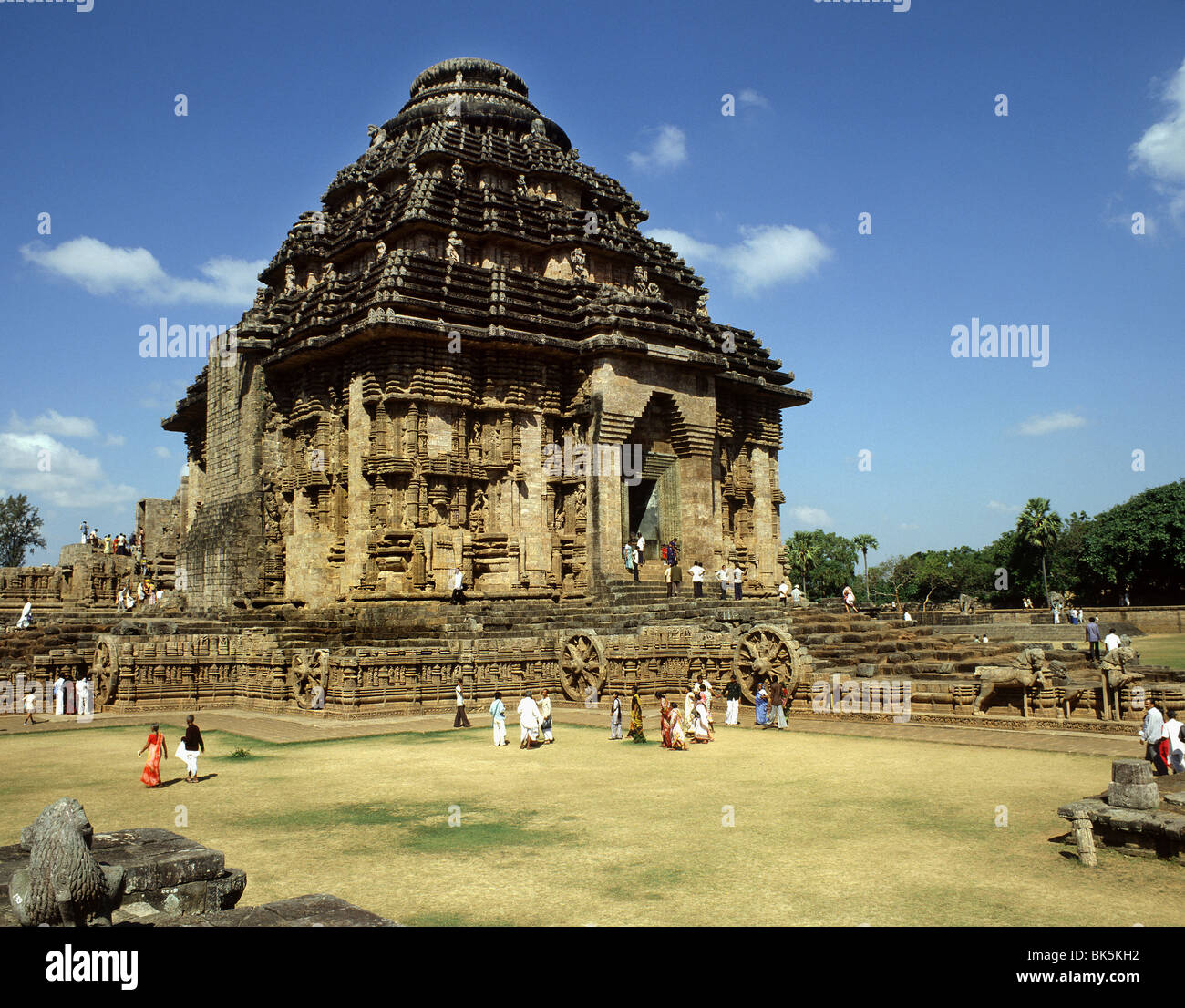 Der Sonnentempel stammt aus dem 13. Jahrhundert, Konarak, UNESCO-Weltkulturerbe, Orissa, Indien, Asien Stockfoto