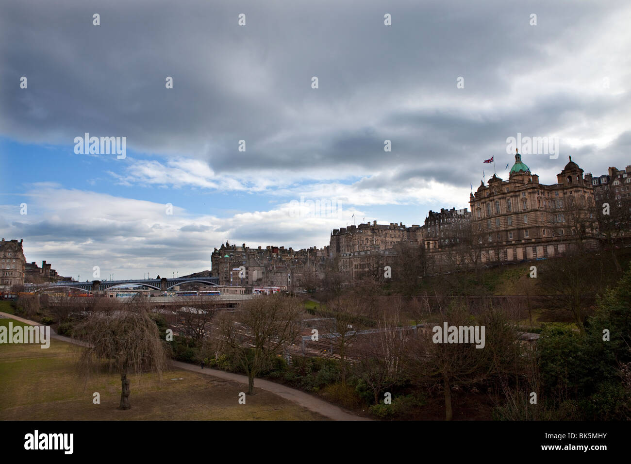 Princes Street Gardens in Edinburgh Stockfoto