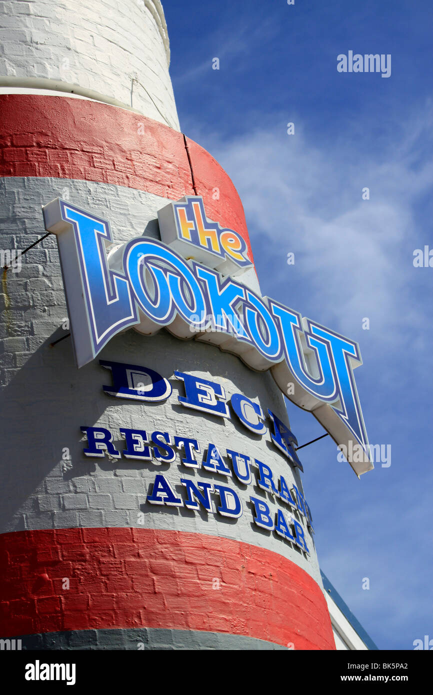 Der suche Restaurant und Bar, Hout Bay Harbour, Kapstadt, Südafrika. Stockfoto
