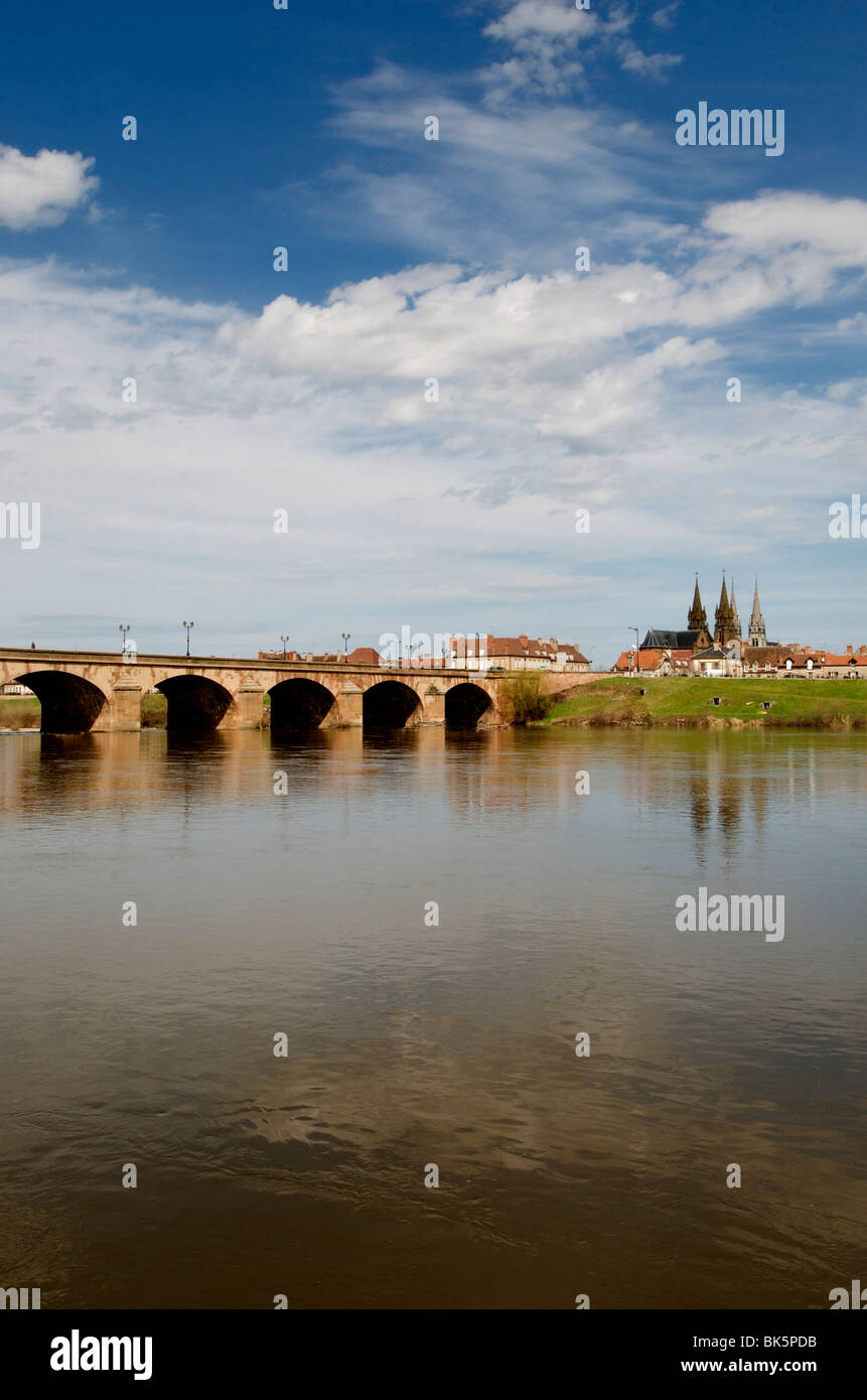 Regemortes Brücke, Moulins, Vichy, Frankreich Stockfoto