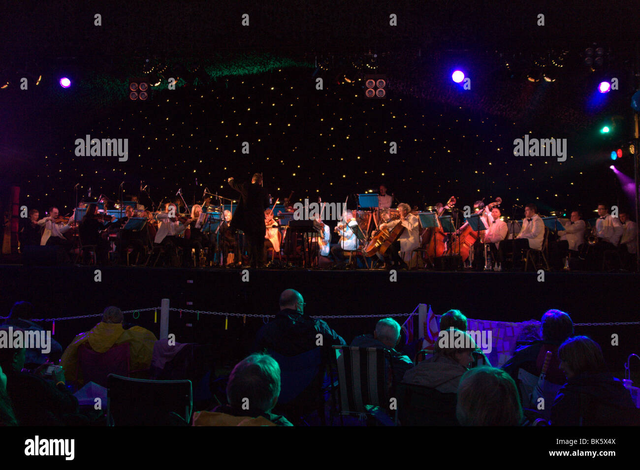 London Gala Orchester Bedford Prom im Park Stockfoto