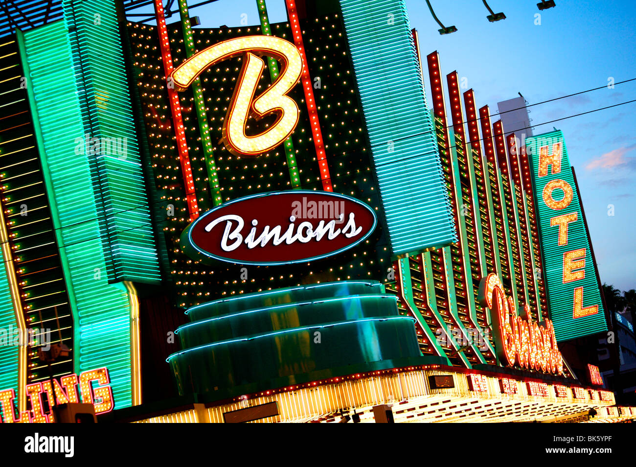Fremont Street Erfahrung Downtown Las Vegas, Binion Stockfoto