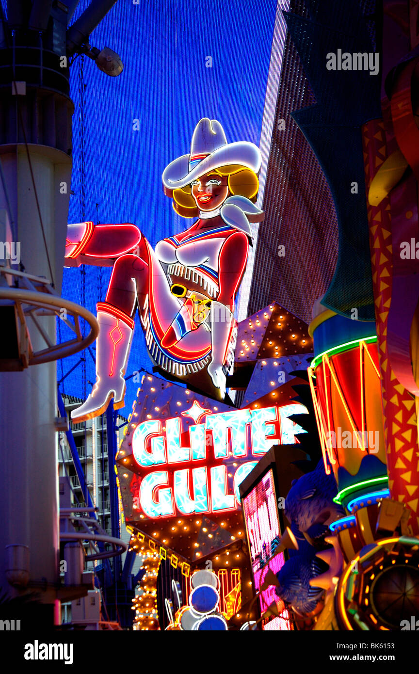 Fremont Street Erfahrung Downtown Las Vegas Stockfoto