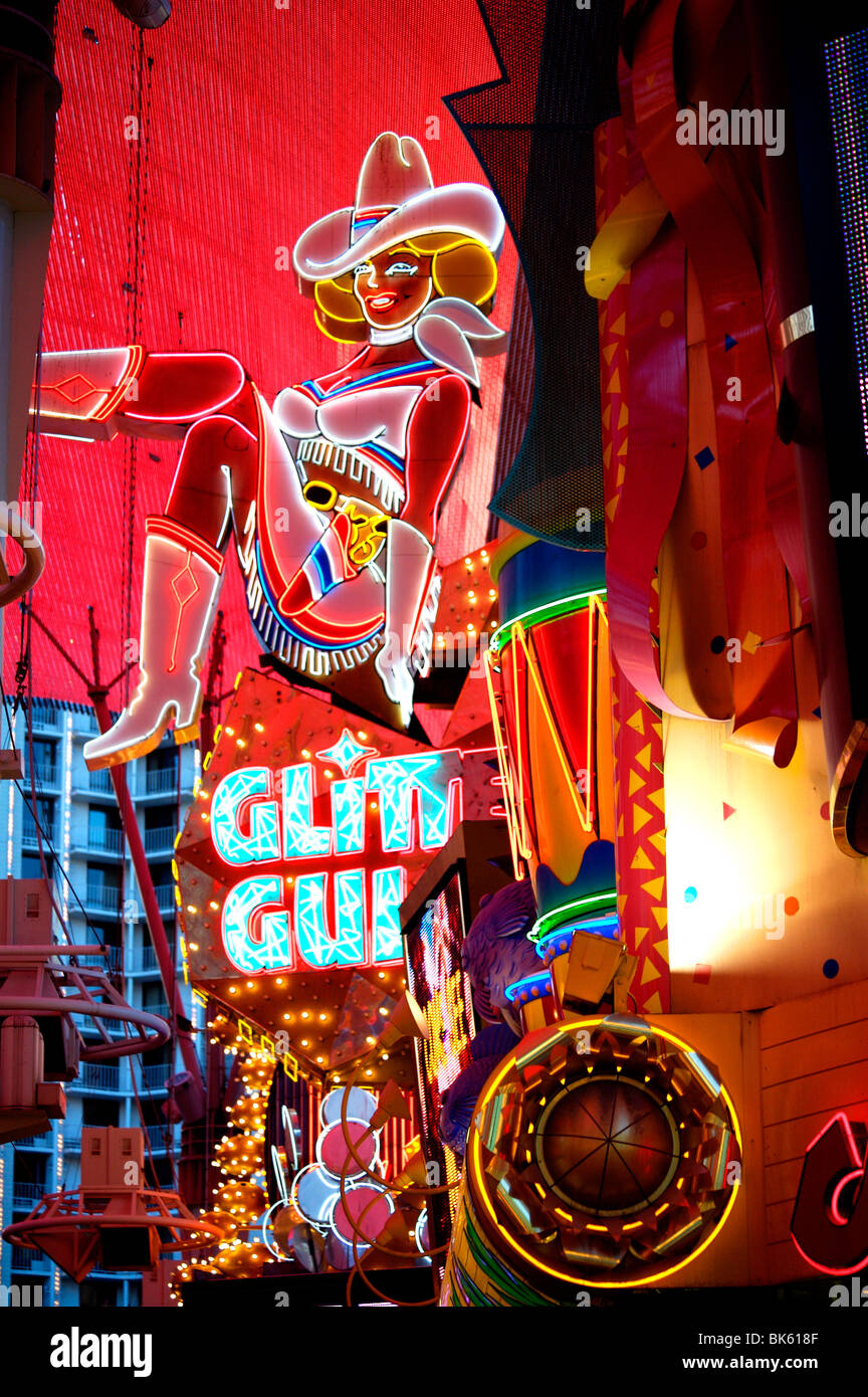 Fremont Street Erfahrung Downtown Las Vegas Stockfoto