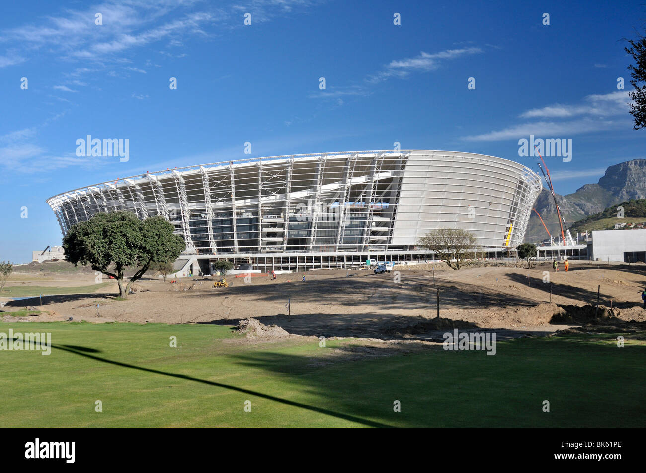WM 2010, Green Point Stadion Fußball Stadion Baustelle, Cape Town, South Africa, AfricaWorld WM 2010, Green Po Stockfoto