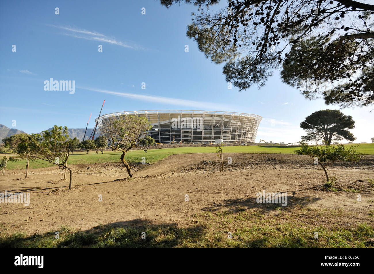 WM 2010, Green Point Stadion Fußball Stadion Baustelle, Cape Town, Südafrika, Afrika Stockfoto