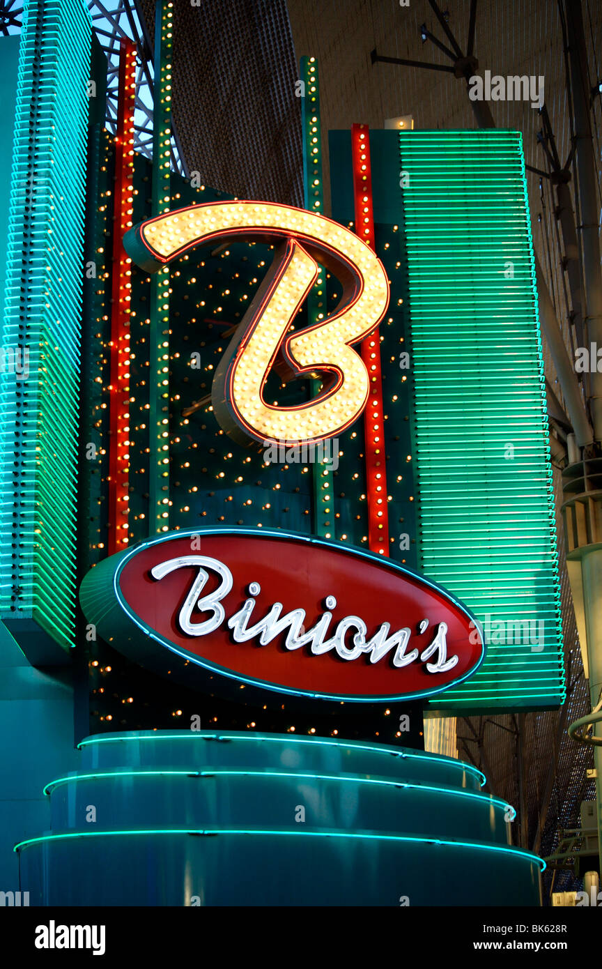 Fremont Street Erfahrung Downtown Las Vegas, Binion Stockfoto