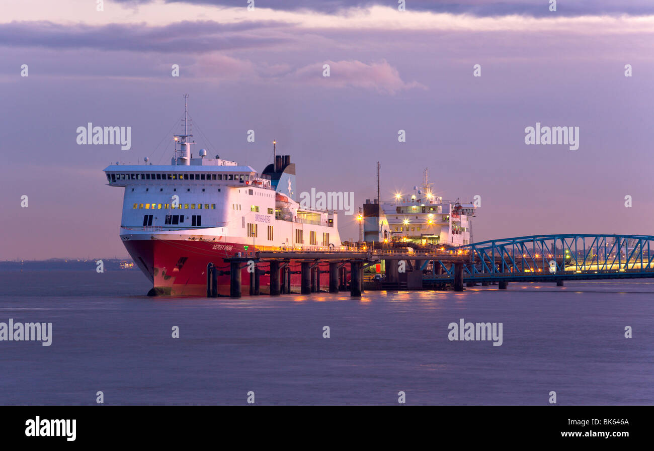 Birkenhead nach Belfast Ferry, Birkenhead, Merseyside, England Stockfoto