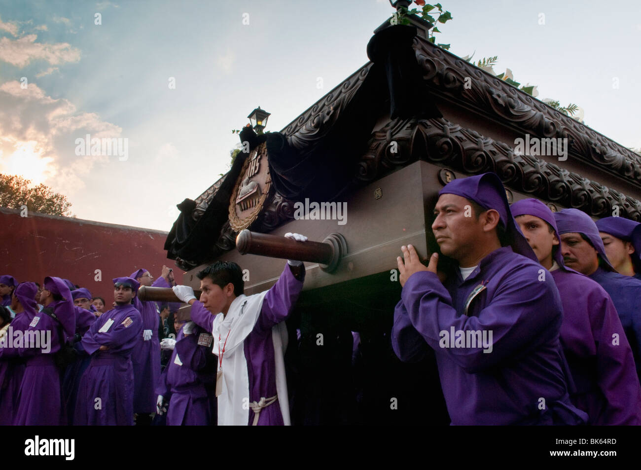 Osterwoche Prozession, Antigua, Guatemala, Mittelamerika Stockfoto