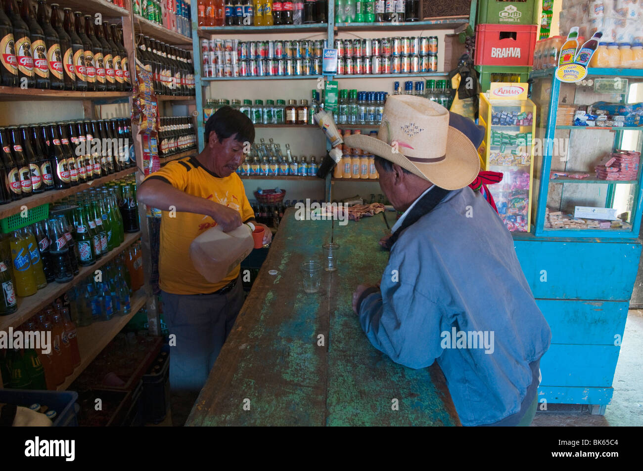 Bar, San Francisco El Alto, Guatemala, Mittelamerika Stockfoto