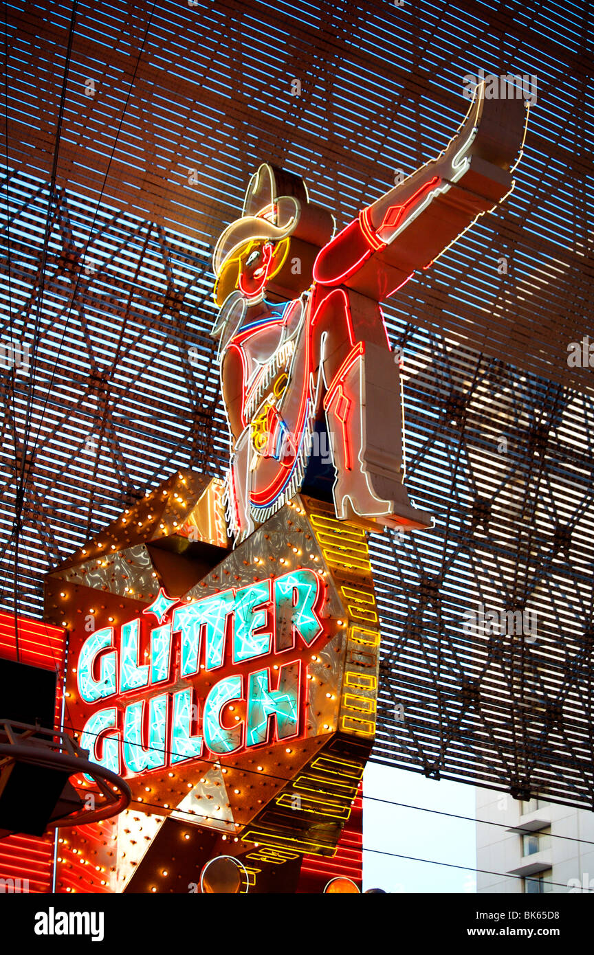 Fremont Street Erfahrung Downtown Las Vegas Stockfoto